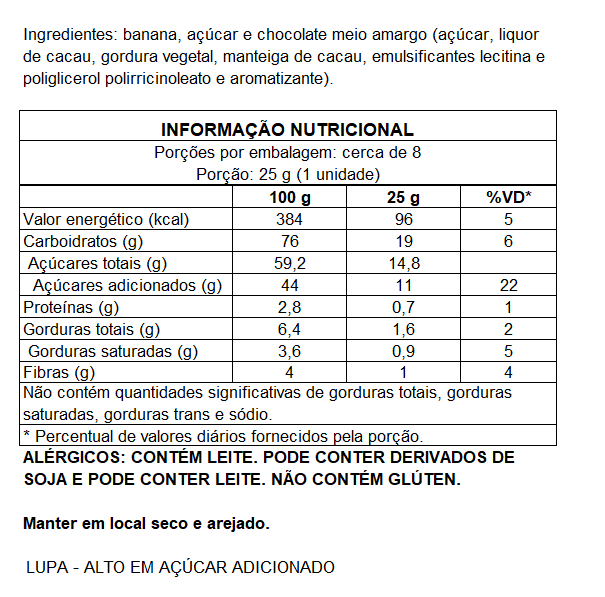 BANANINHA COBERTA COM CHOCOLATE