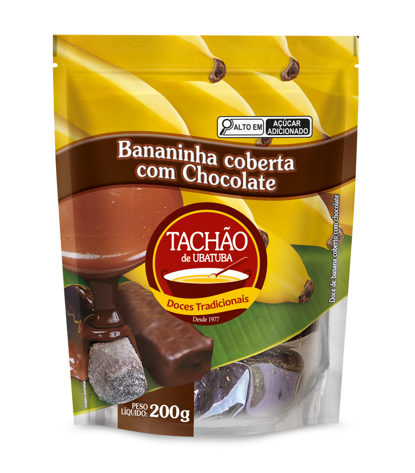 BANANINHA COBERTA COM CHOCOLATE